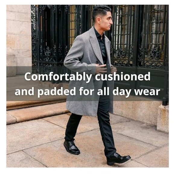 NiB Deer Stags' Mens Lace Up Comfort Sole Oxford Shoe Black Sz 10.5 M $60 RY1433 - Picture 3 of 5